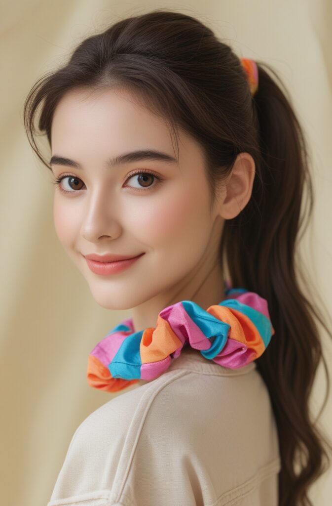 Low Ponytail with a Scrunchie