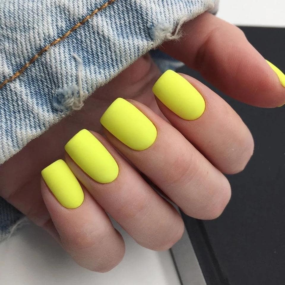 Neon Square Nails