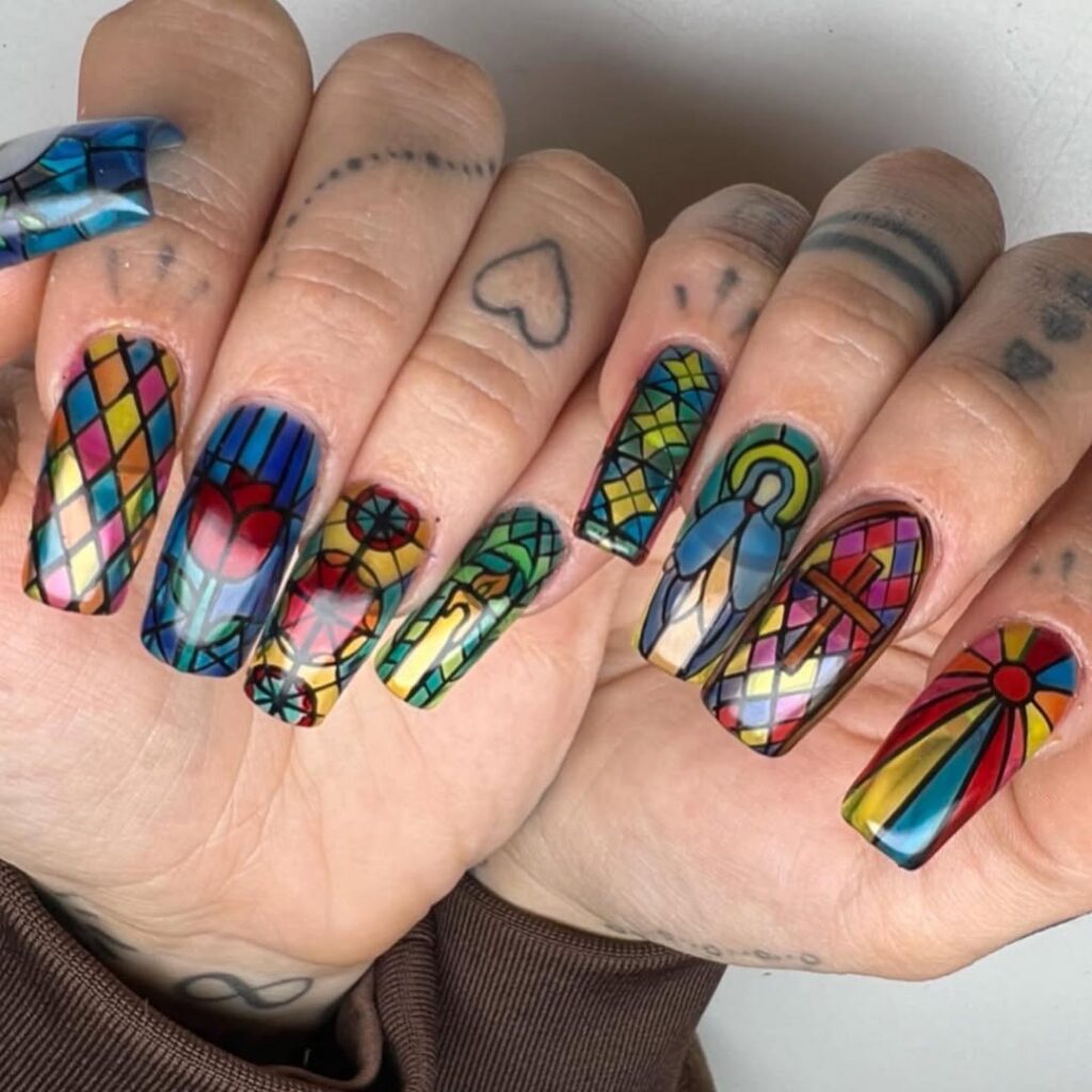Stained Glass Nails