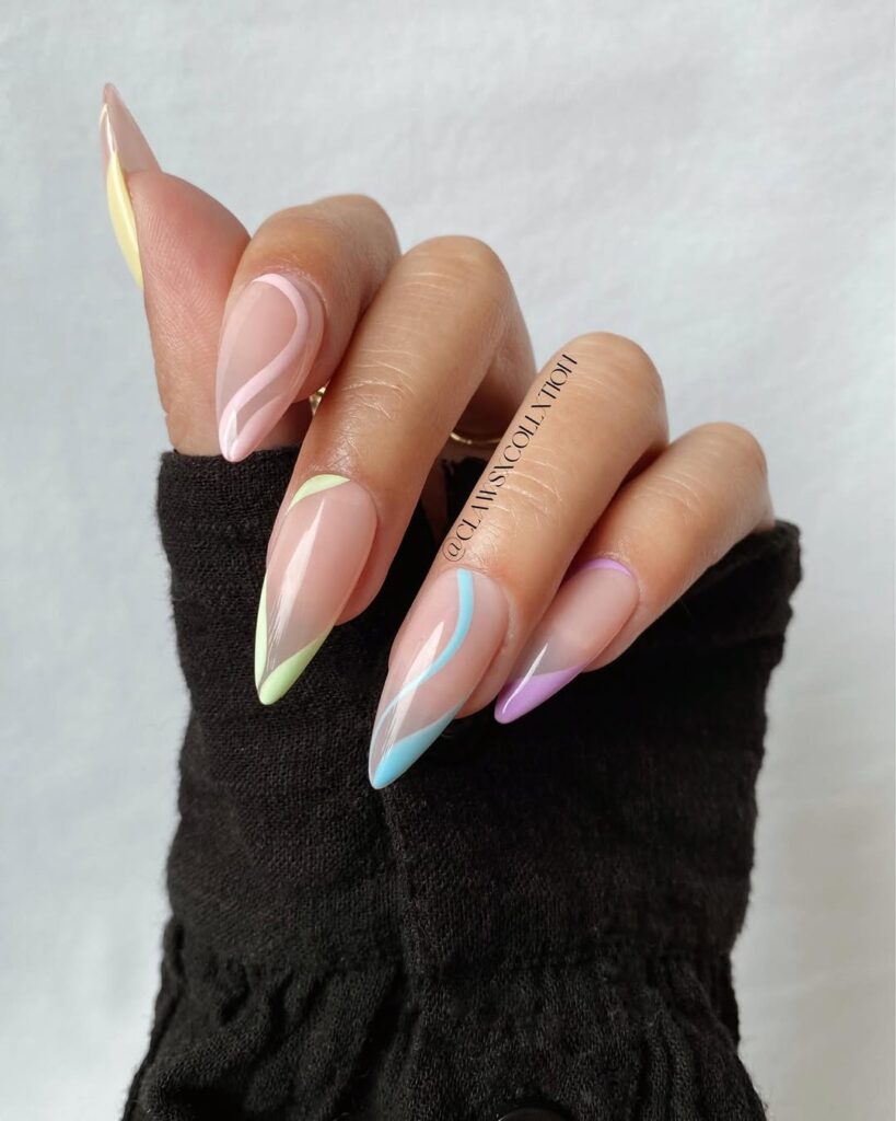 Pastel Stiletto Nails