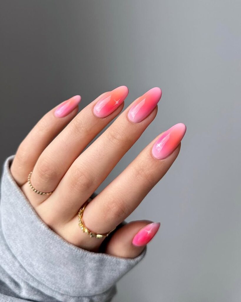 Sunset Aura Nails