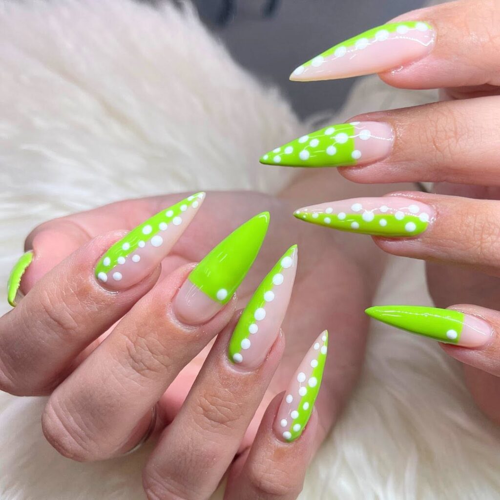 Neon Stiletto Nails