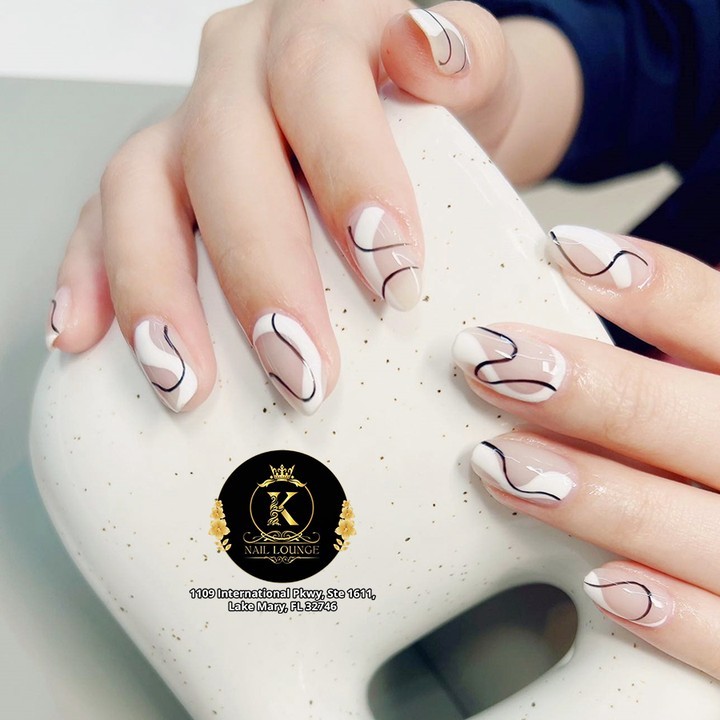 Negative Space Coffin Nails