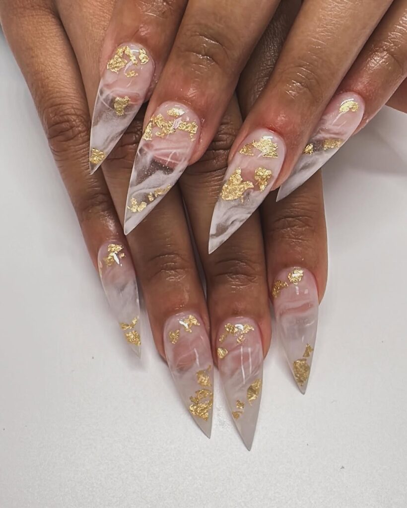 Smoke Effect Stiletto Nails