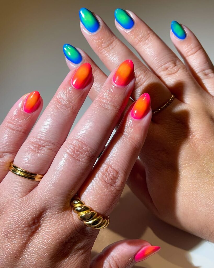 Neon Aura Nails