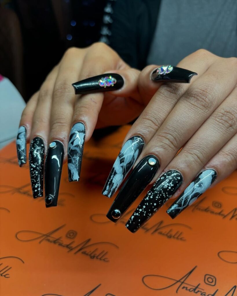 Swarovski Crystal Embellished Coffin Nails