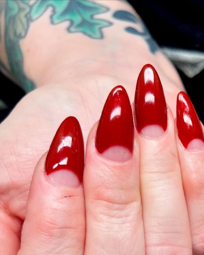 Negative Space Half-Moon Nails