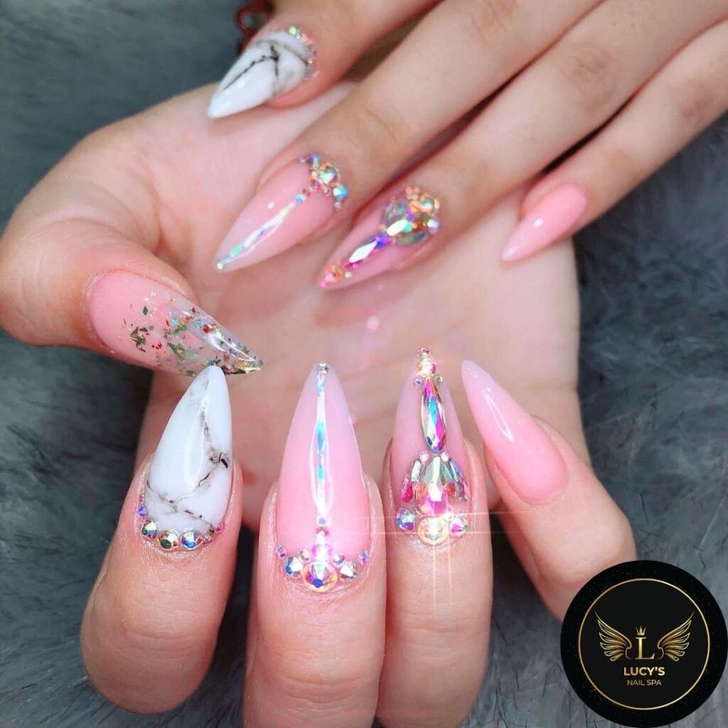 Crystal-Embellished Nails