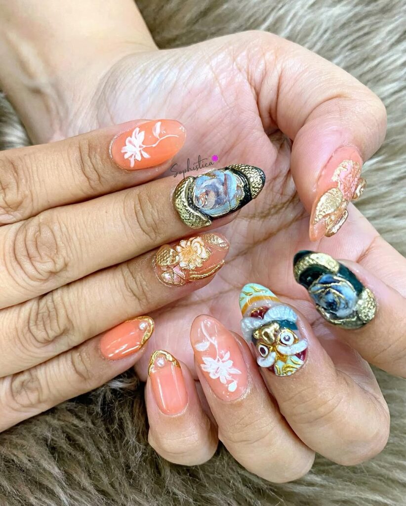 3D Embellished Nails