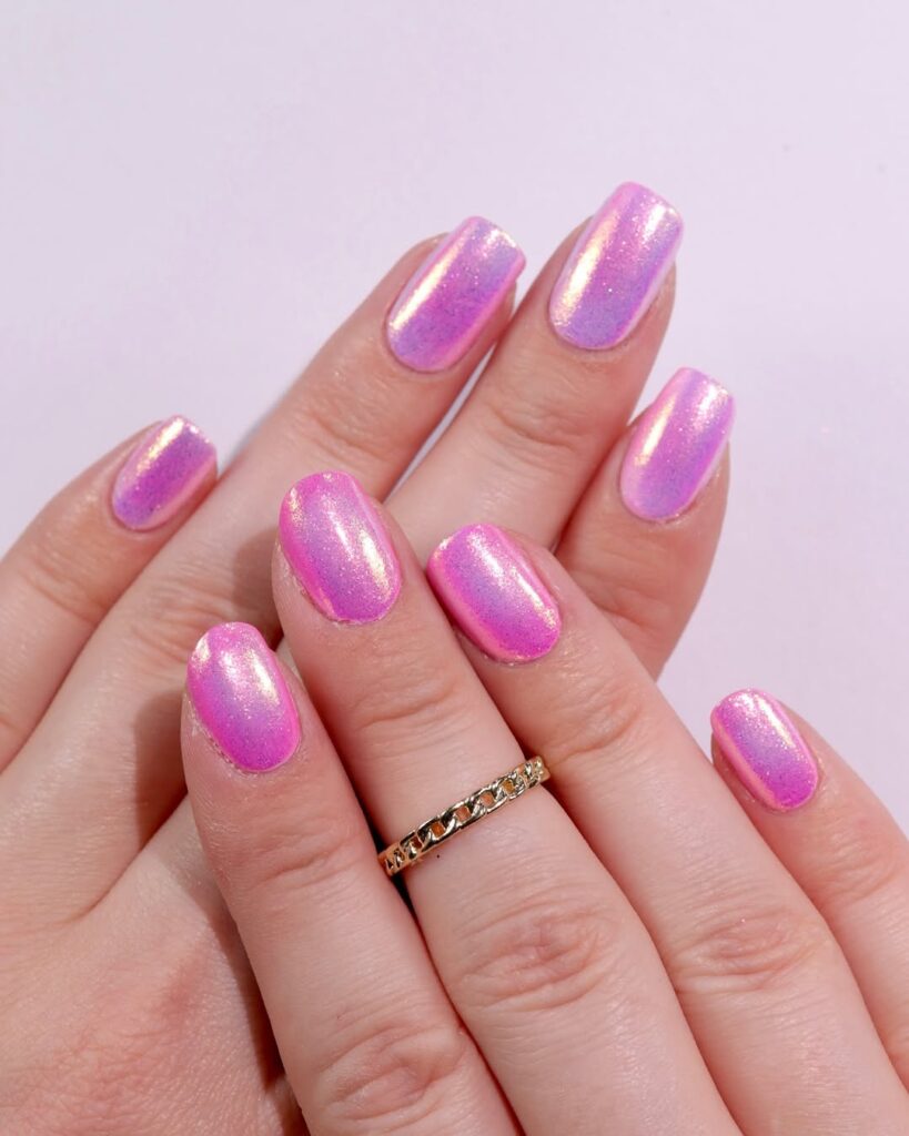 Holographic Aura Nails