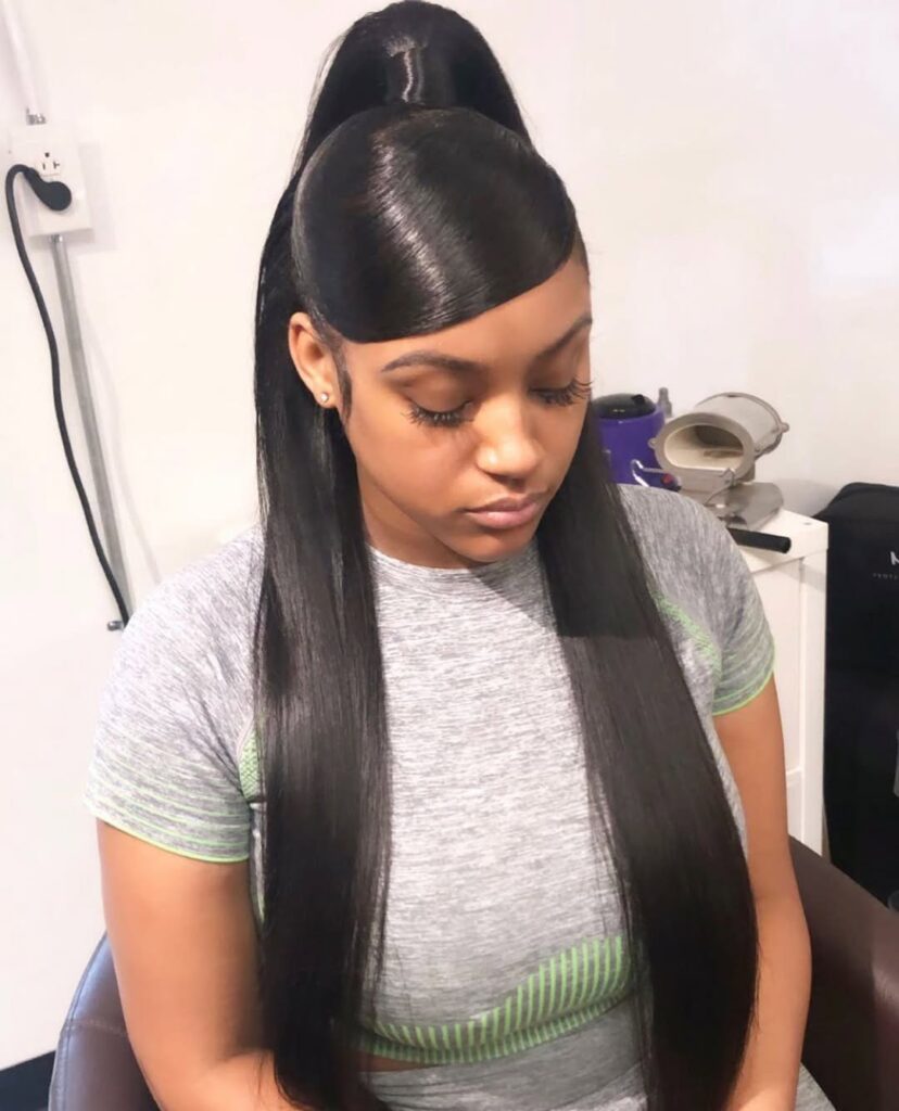 High Ponytail with Straight Hair