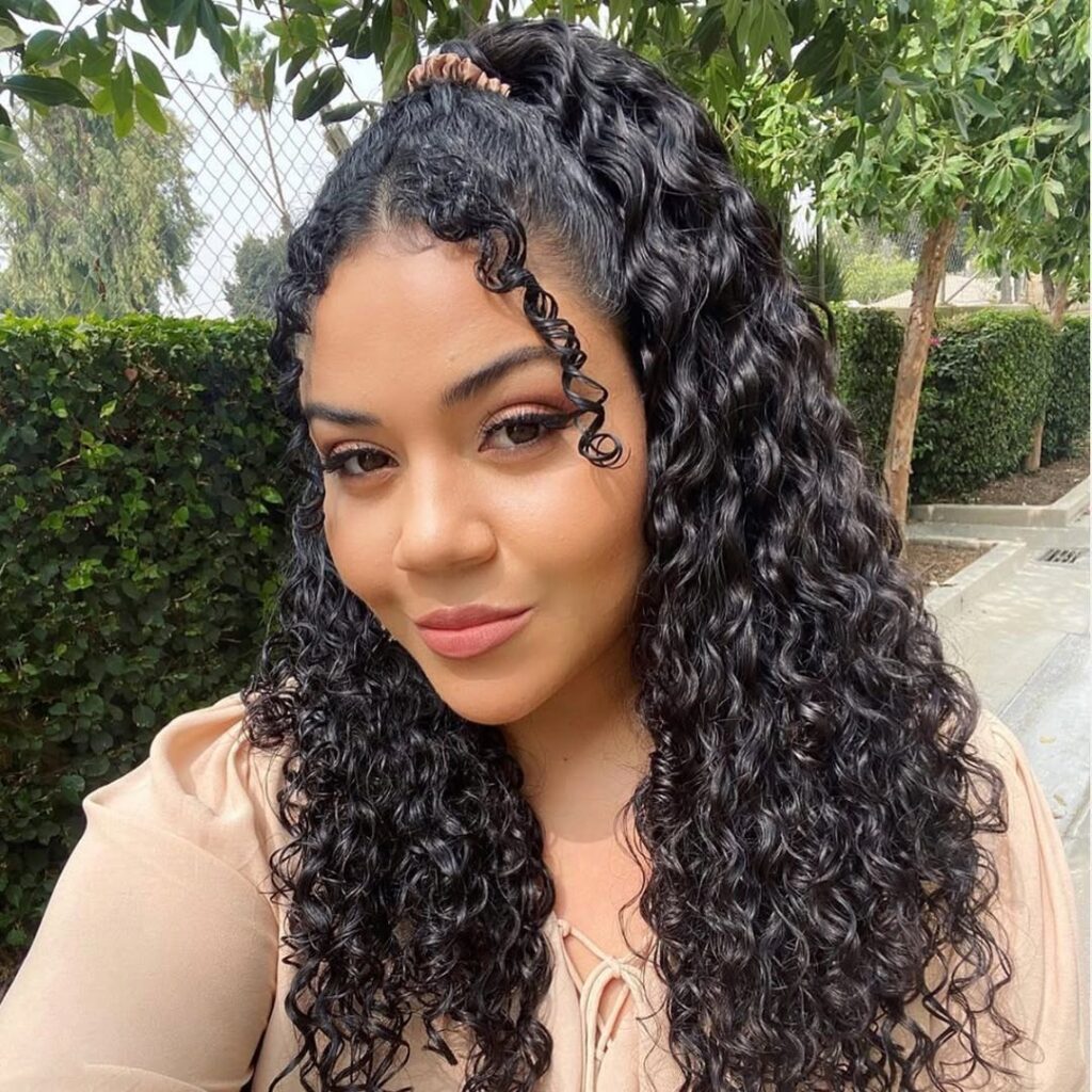Half-Up, Half-Down Curly Style