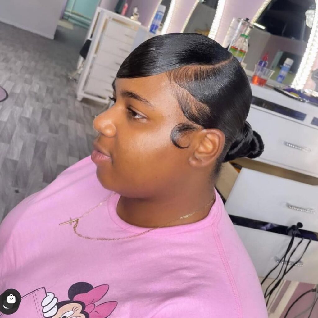 Slick Back with Side Part