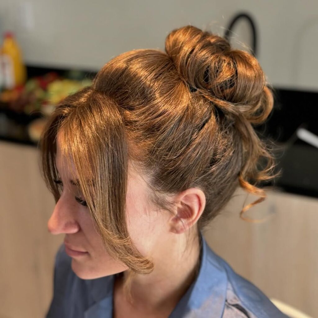15 Best Date Night Hairstyles You Can Do at Home 13 High Bun with Face-Framing Pieces