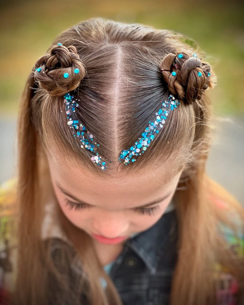 Half-Up Space Buns