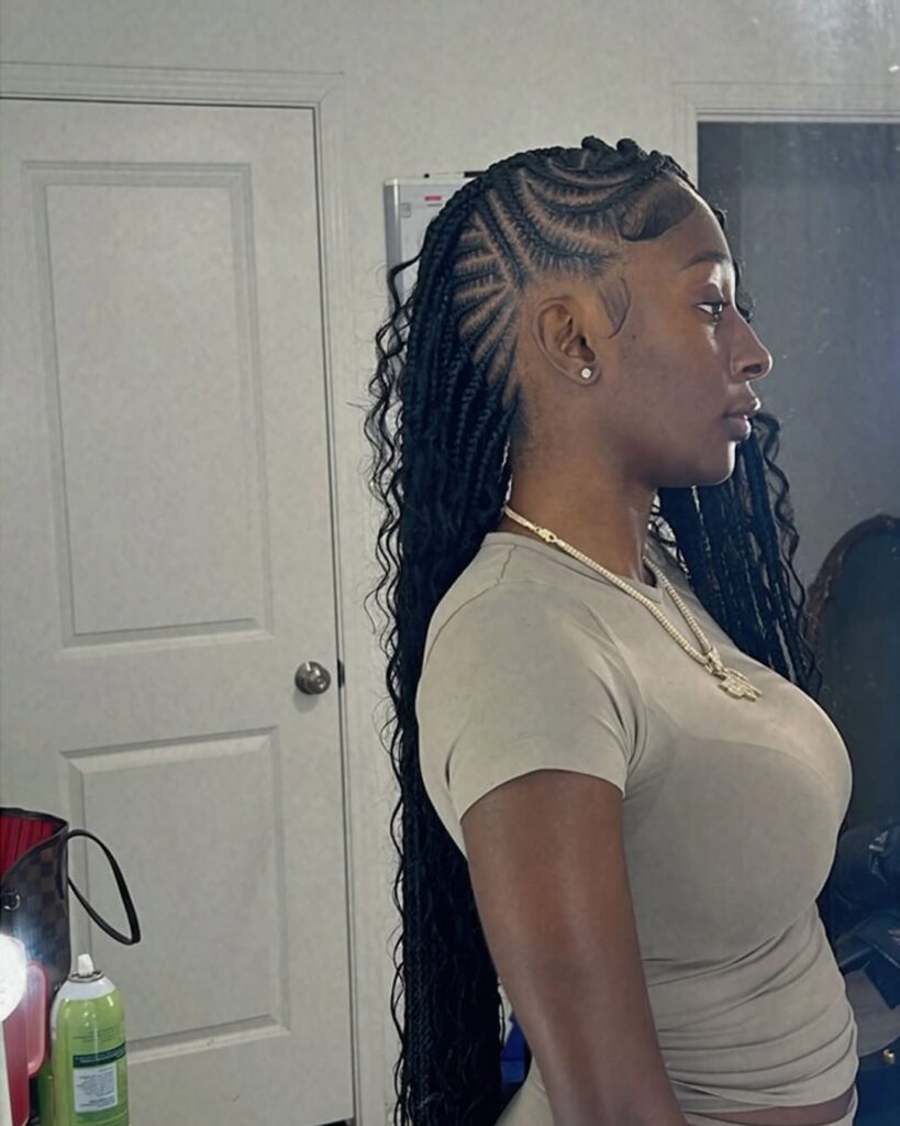 Cornrows with a Mohawk
