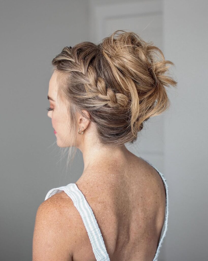 Headband with Twisted Updo