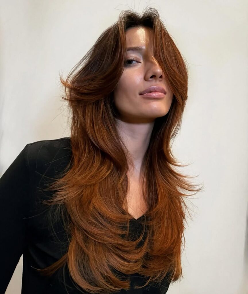 Long Hair with Feathered Ends
