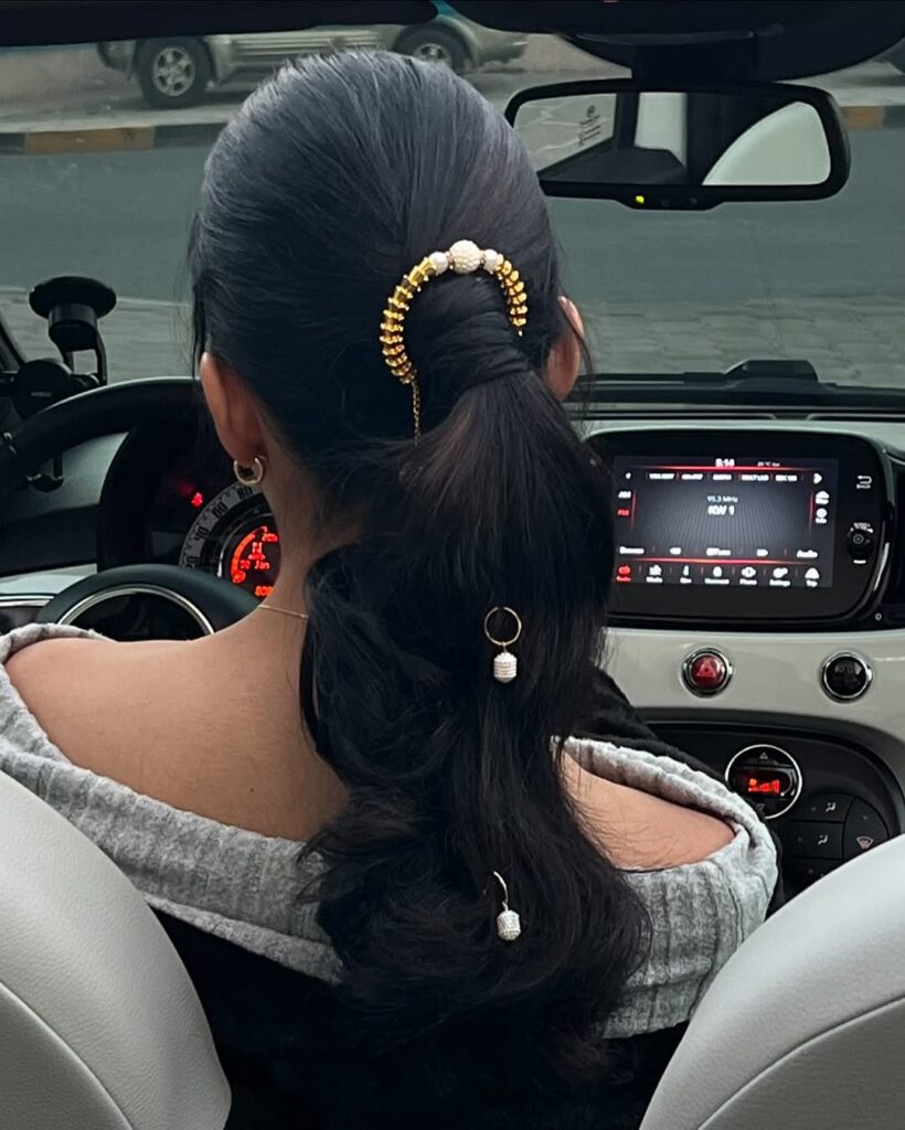 Ponytail with Accessories