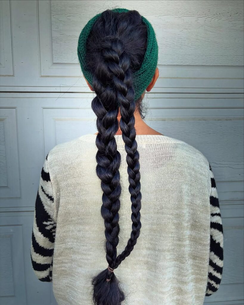 Headband with a High Ponytail