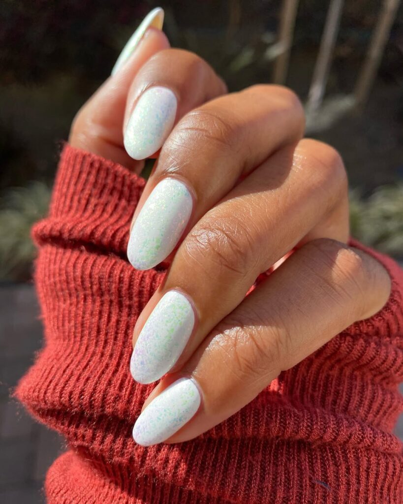 Matte White Nails