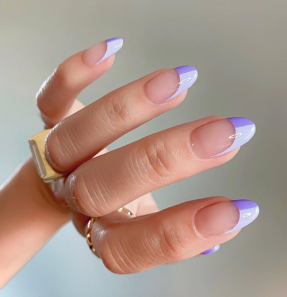 Lilac French Tips