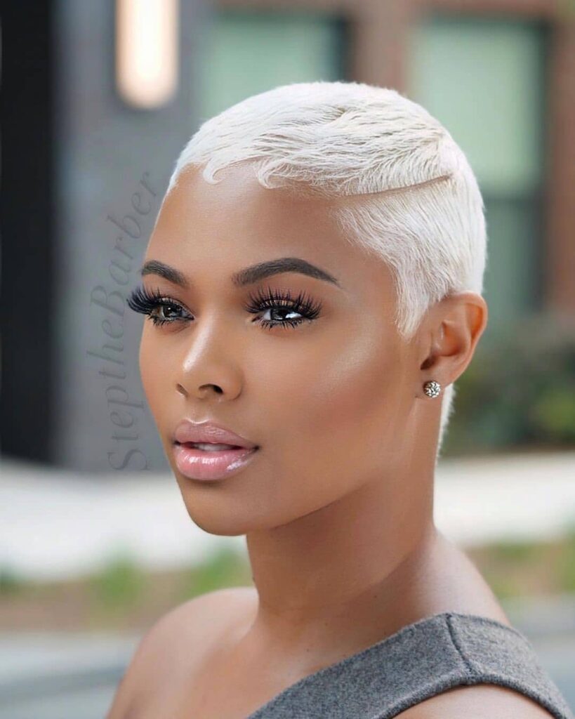 Platinum Blonde Buzz Cut