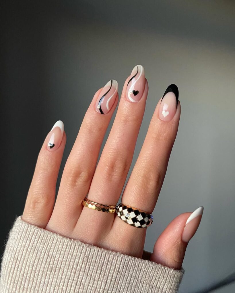 Black & White Nail Art