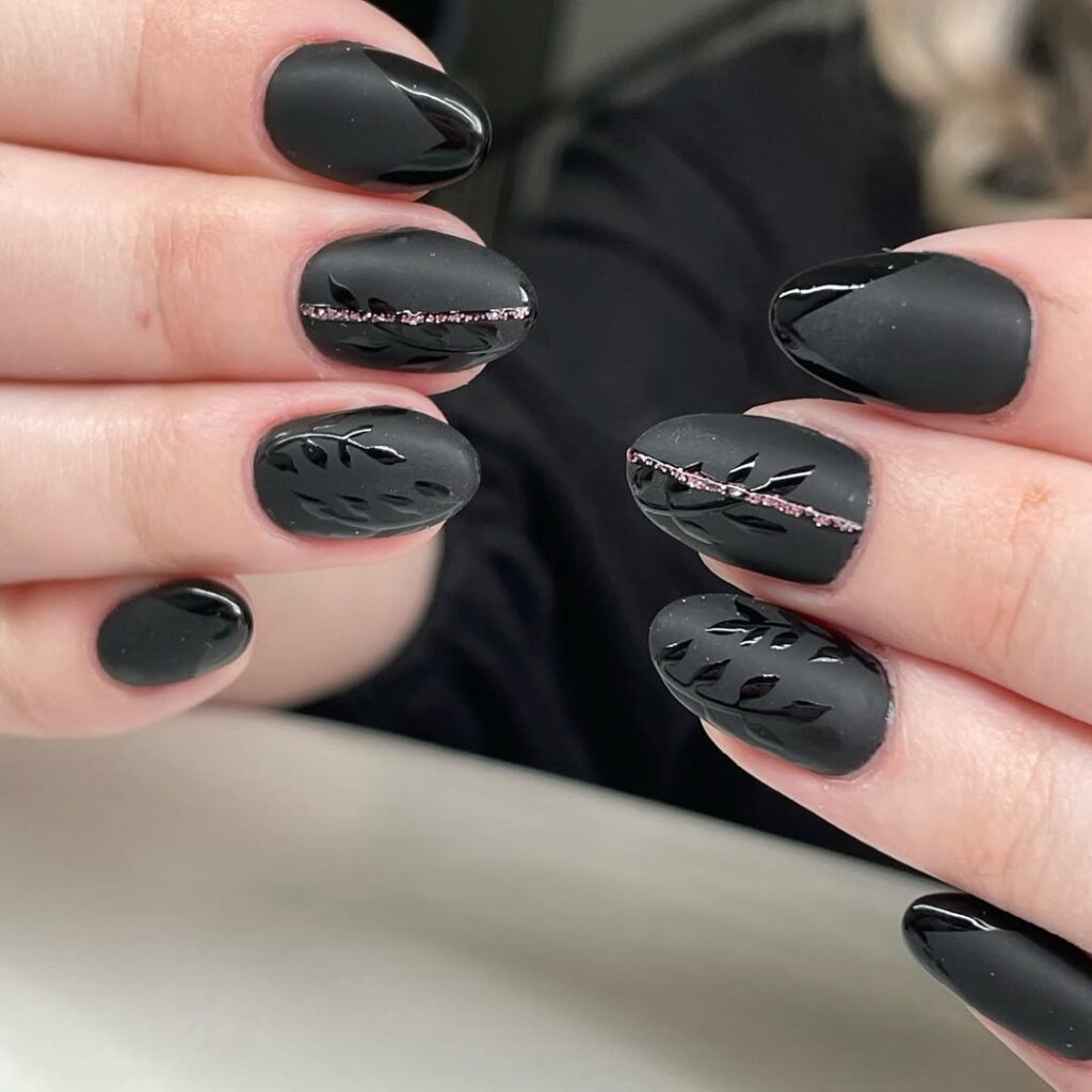 Matte Black Nails