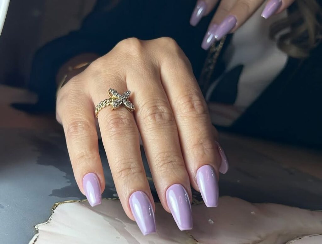 Purple Chrome Nails