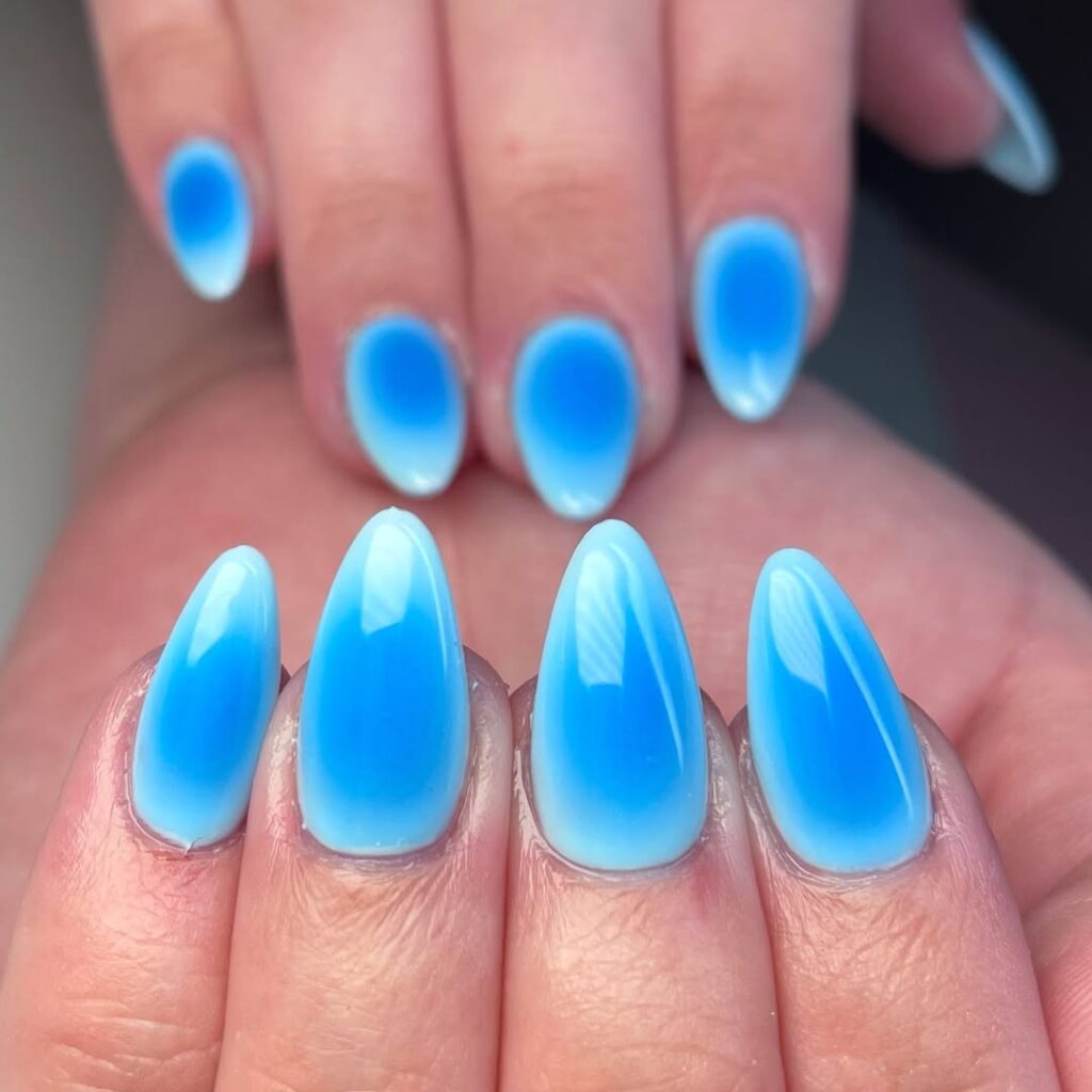 Poolside Blue Nails