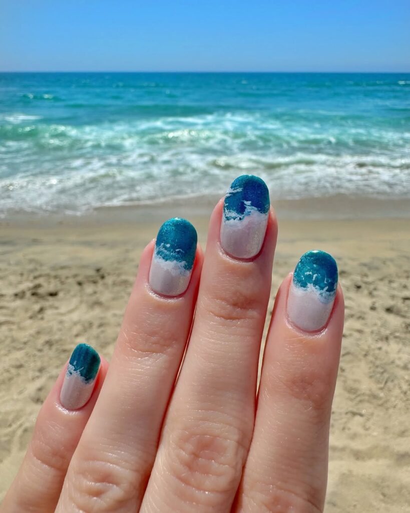 Beach Wave Ombré Nails