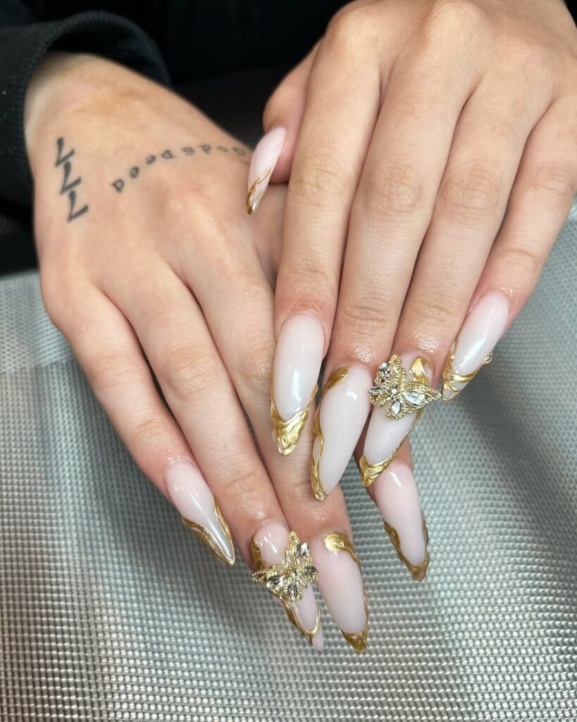 White and Gold Glam