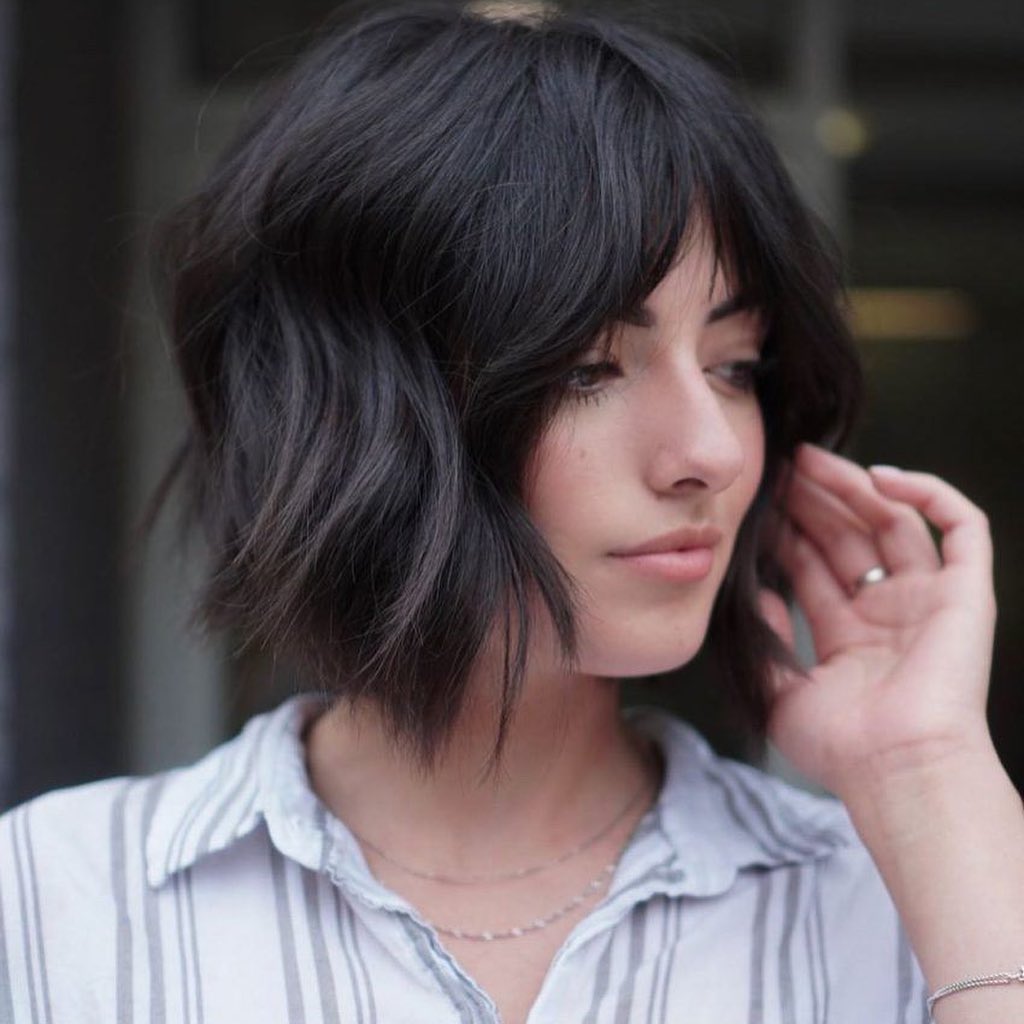 Micro Curtain Bangs for a Bold Look