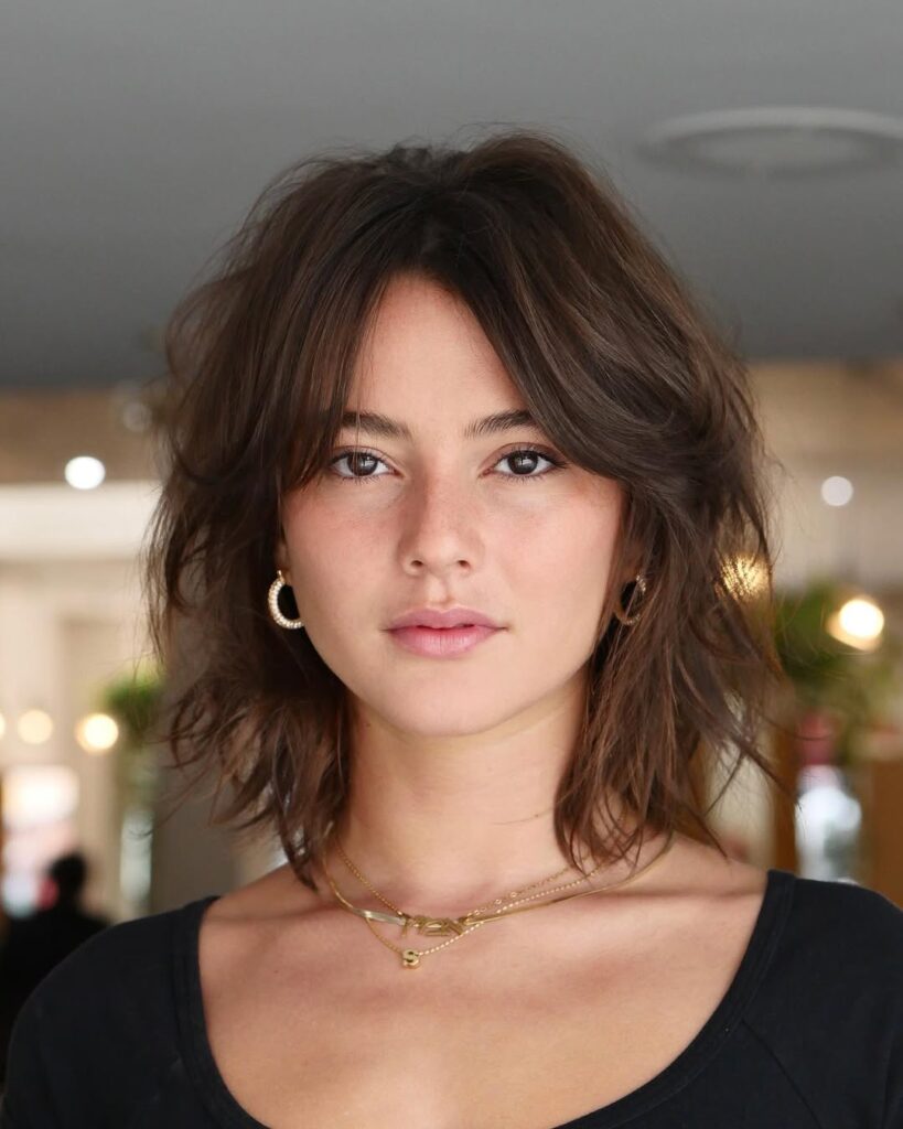 Blunt Cut with Curtain Bangs