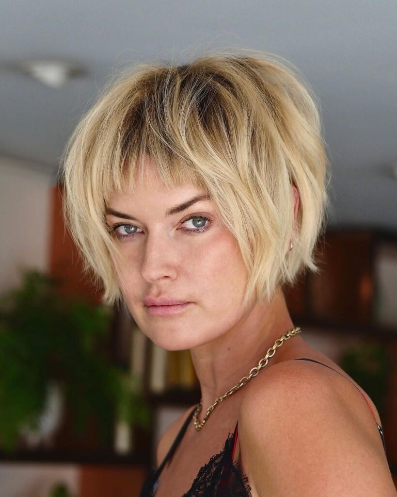 Textured Asymmetrical Bob
