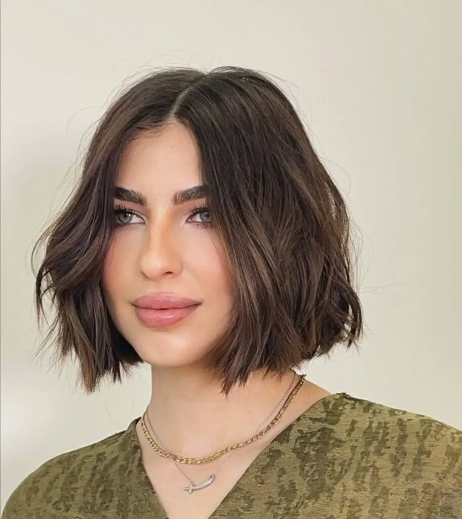 Blunt Cut Wavy Bob