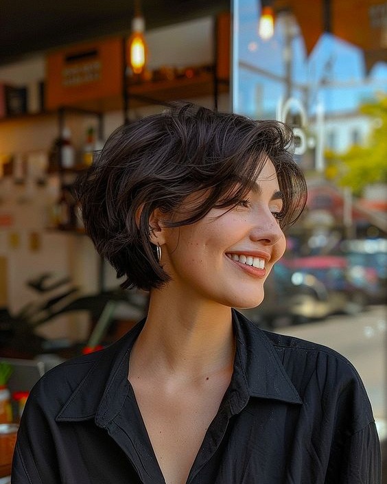The Short Angled Bob (Pixie-Bob Hybrid)