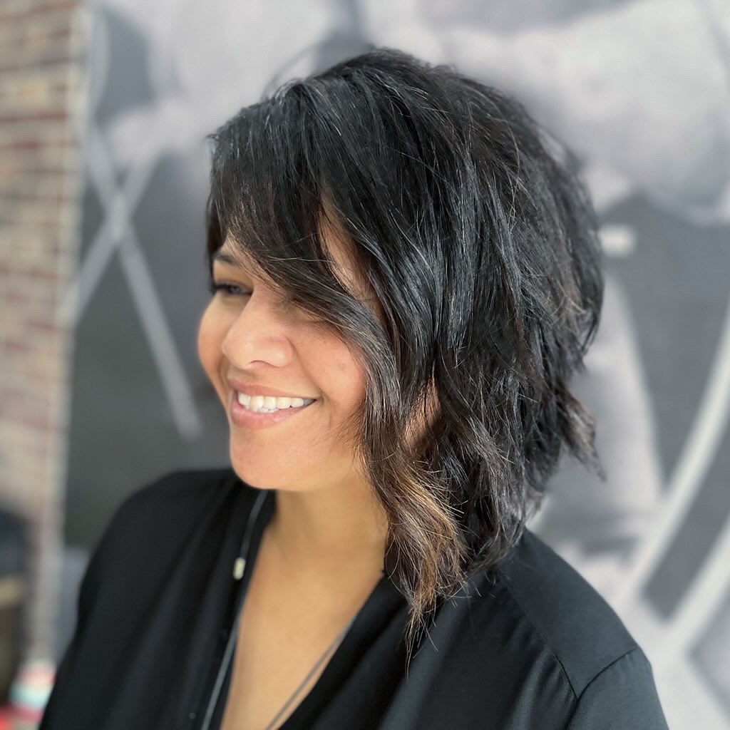 The Wavy Angled Bob