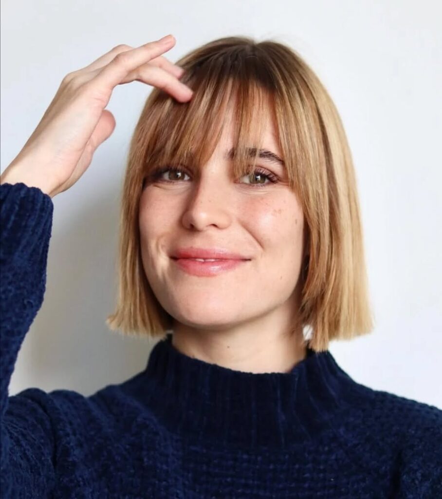 The Blunt Bob with Bangs