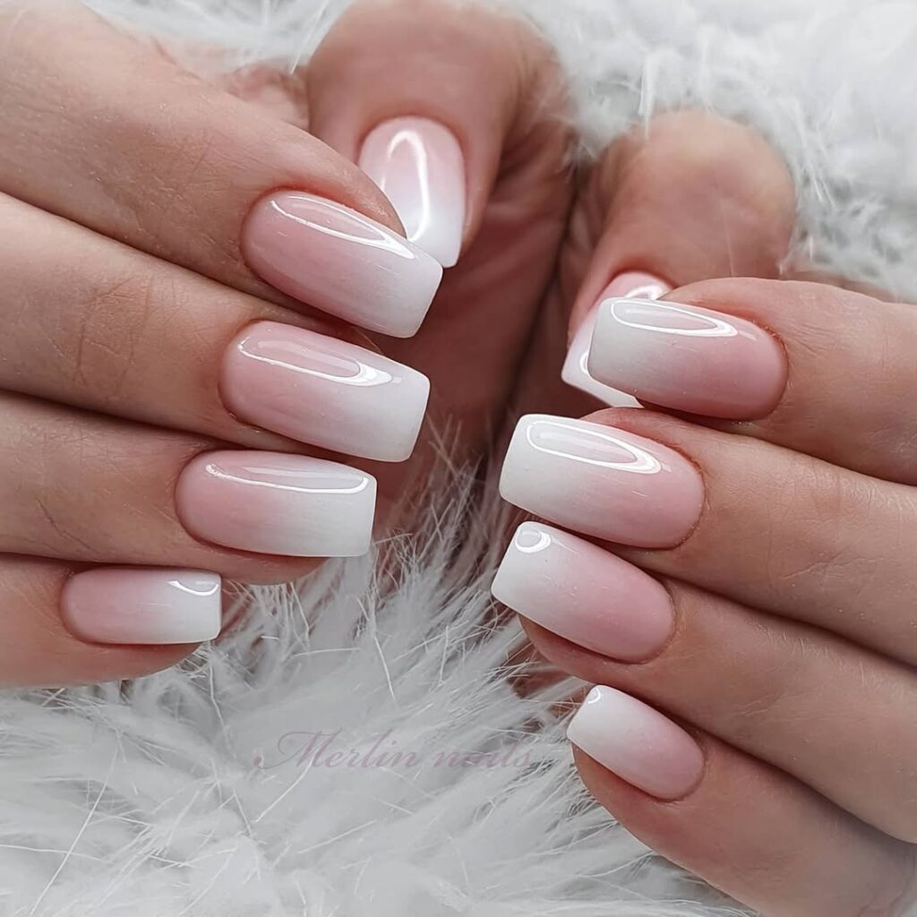 Pink and White Nail Art