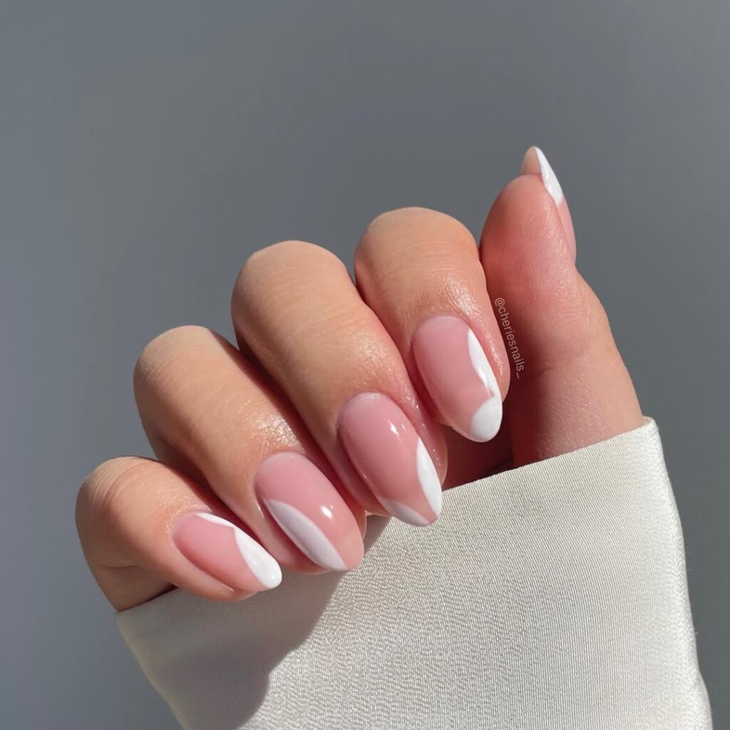 Negative Space Almond Nails