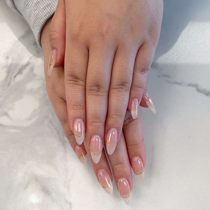 Almond-Shaped Neutral Nails