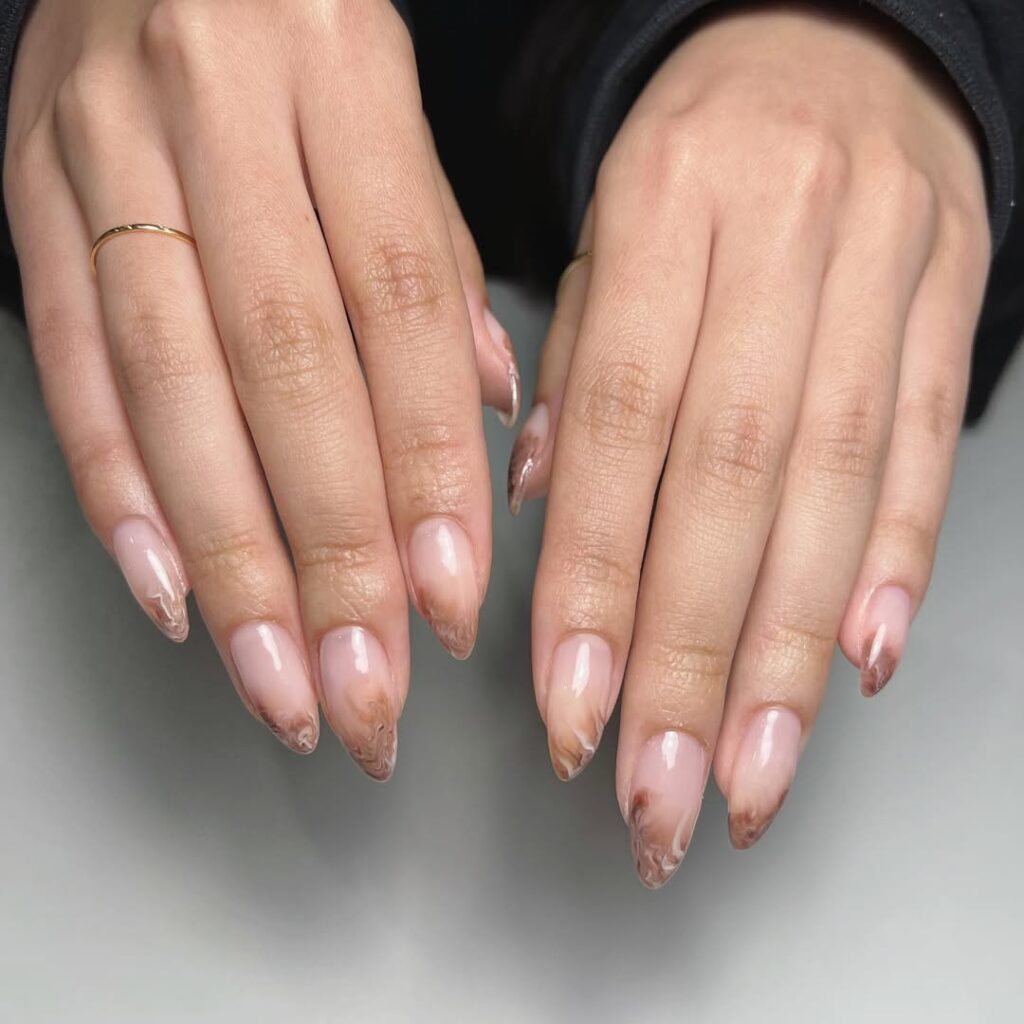 Coffee-Inspired Neutral Nails