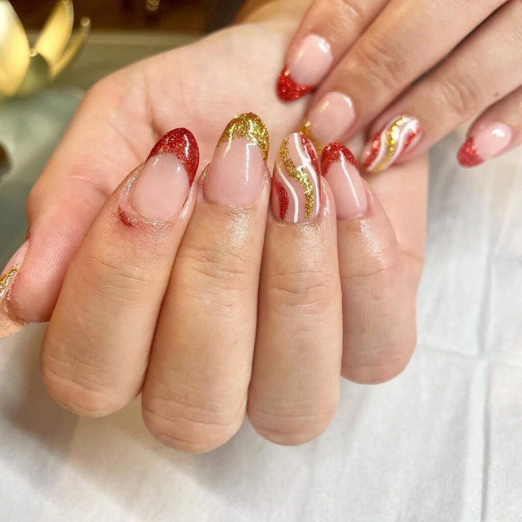 Red and Gold Glam
