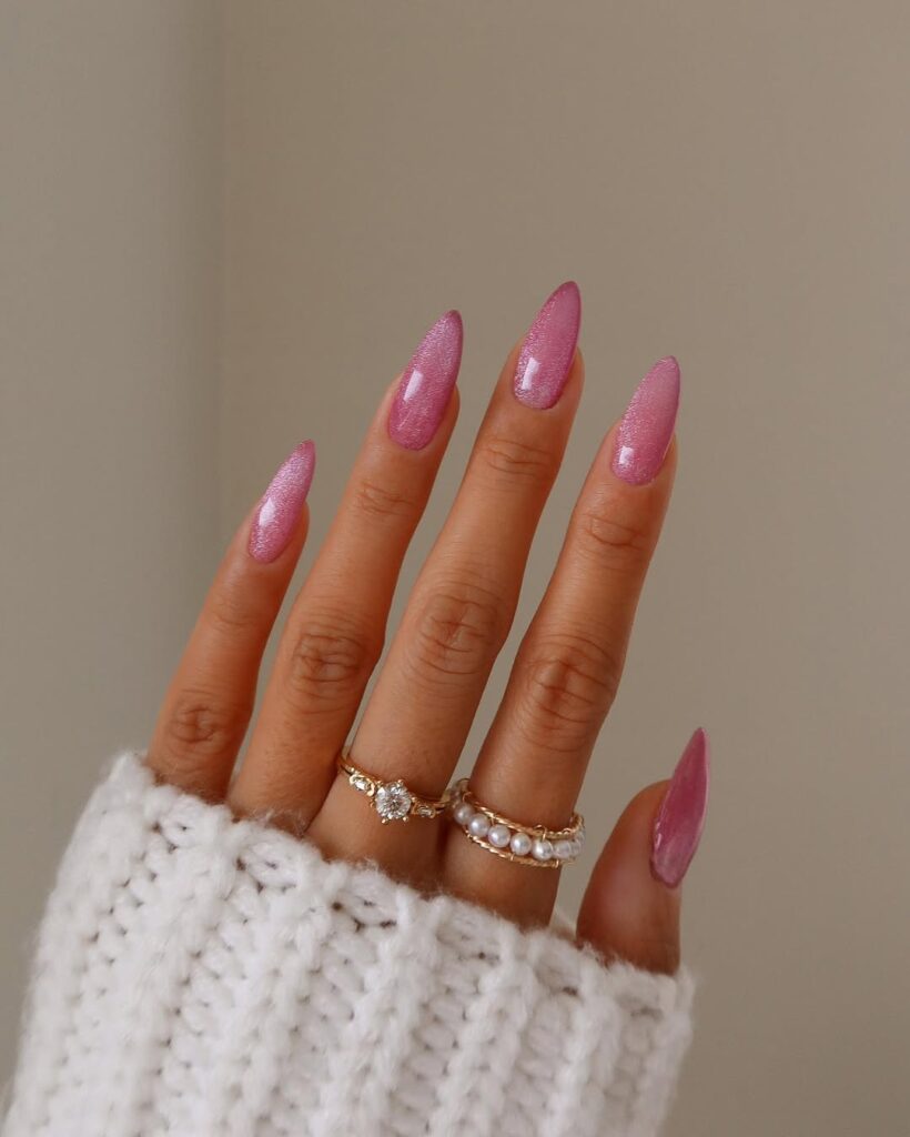Glitter Pink Nails