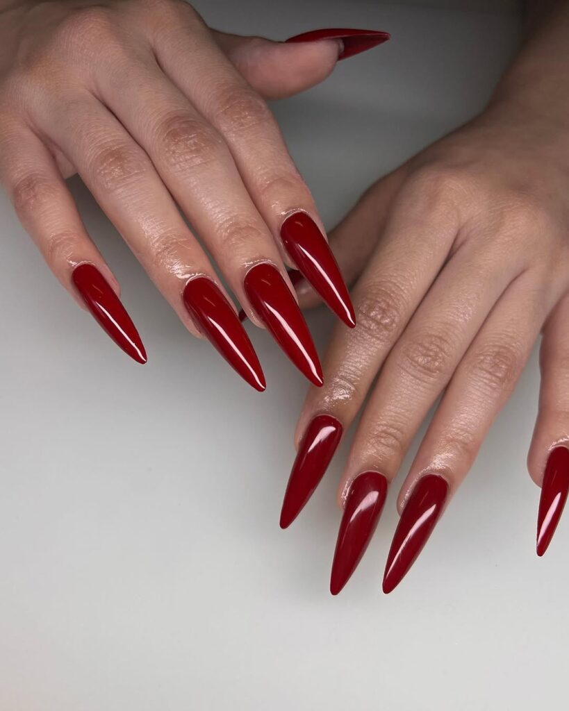 Red Stiletto Nails