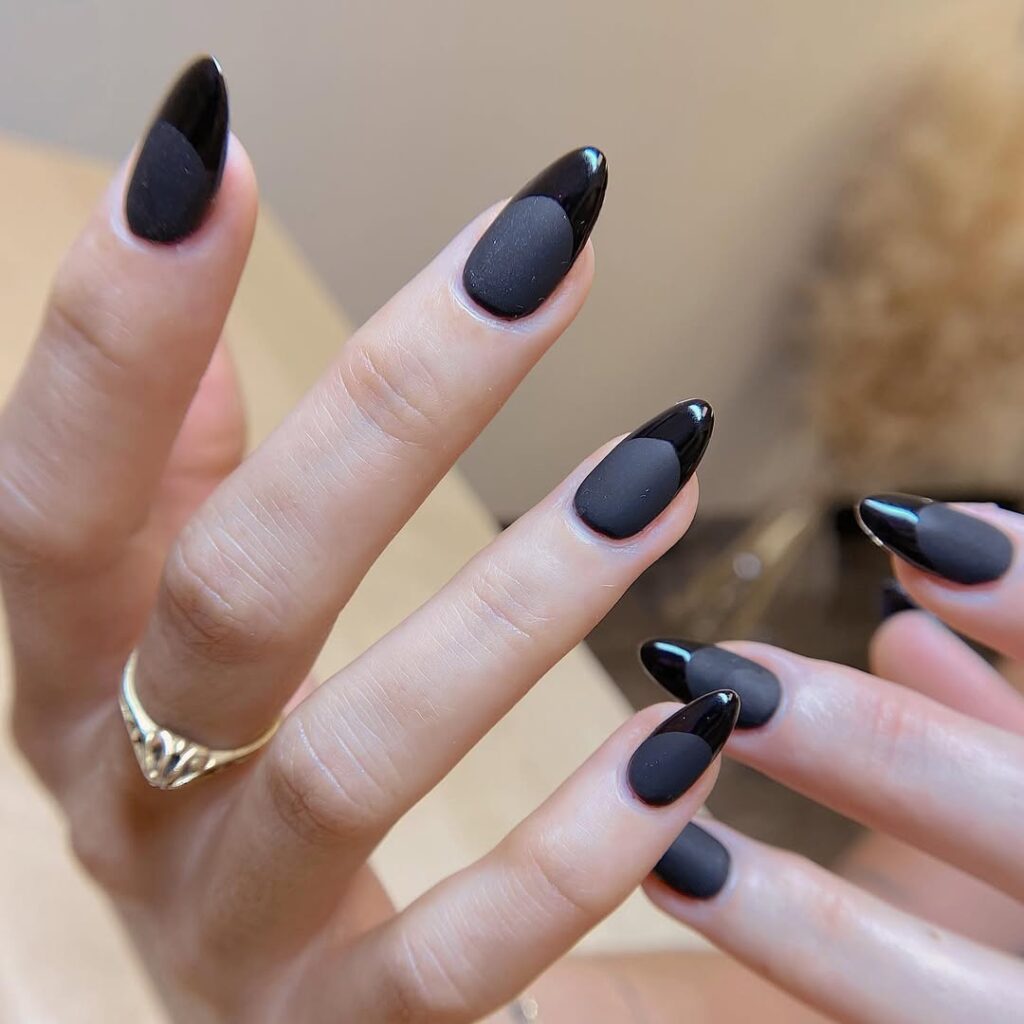 Matte Almond Nails