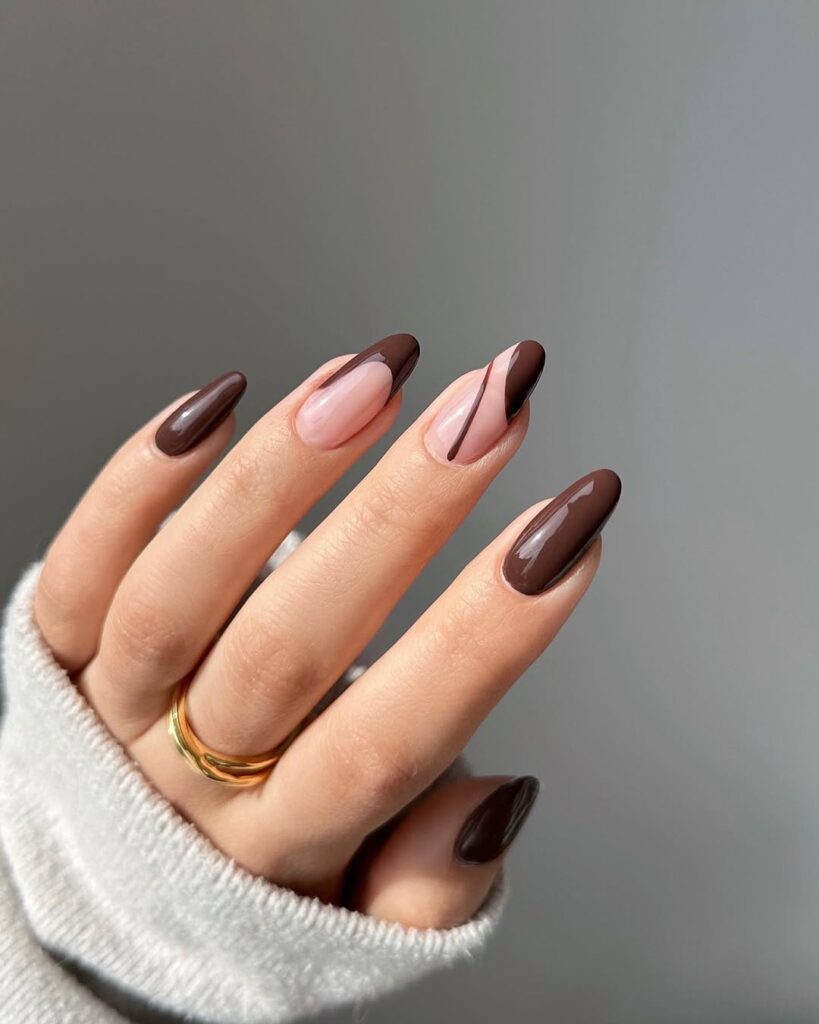 Chocolate Brown Nails
