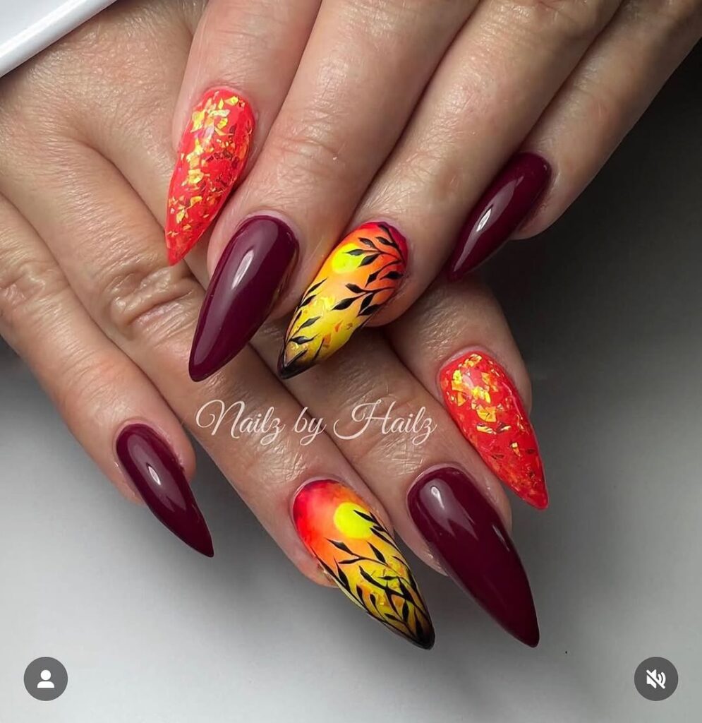 Autumn Sunset Nails